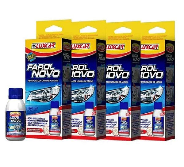 Kit Revitalizador Farol Novo Luxcar Com 4 Unidades Original