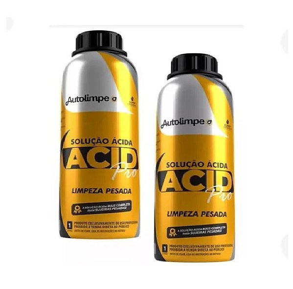 Kit 2 Unidades Acid Pro Solucao Acida 1l Autolimpe