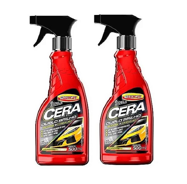 2 Ceras Liquidas Duplo Brilho Luxcar - Silicone E Carnauba