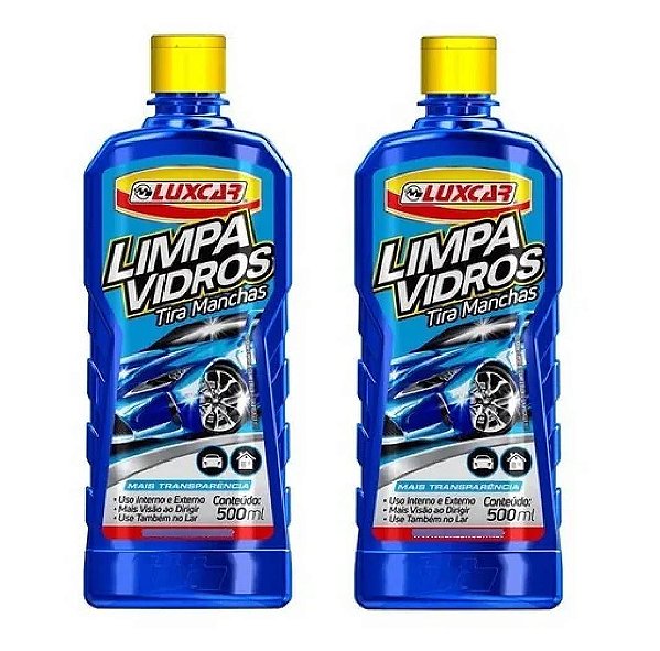 Kit 2 Limpa Vidros Tira Manchas Luxcar 500 Ml