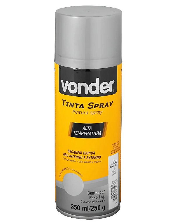 Vonder Tinta Spray Alta Temperatura Aluminio 350ml