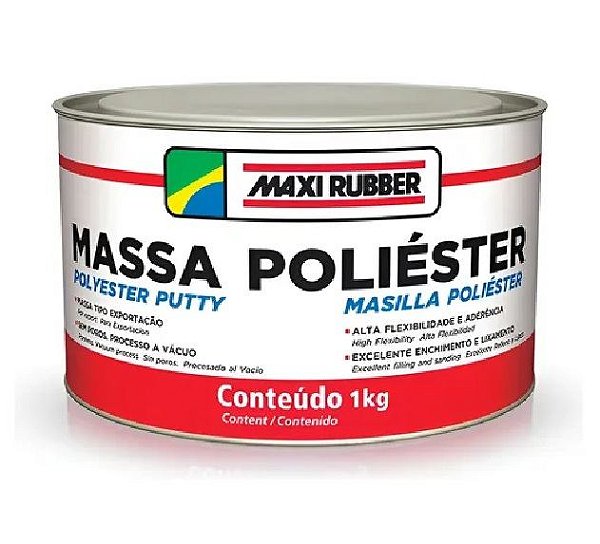 Massa Poliester Maxi Rubber 1,5kg