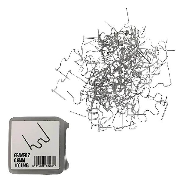 Grampo Parafix Com 100 Unidades Pequeno 0.8mm V8 Brasil
