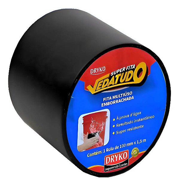 Dryko Fita Vedatudo Ultradry Preto- 100mmx1,5