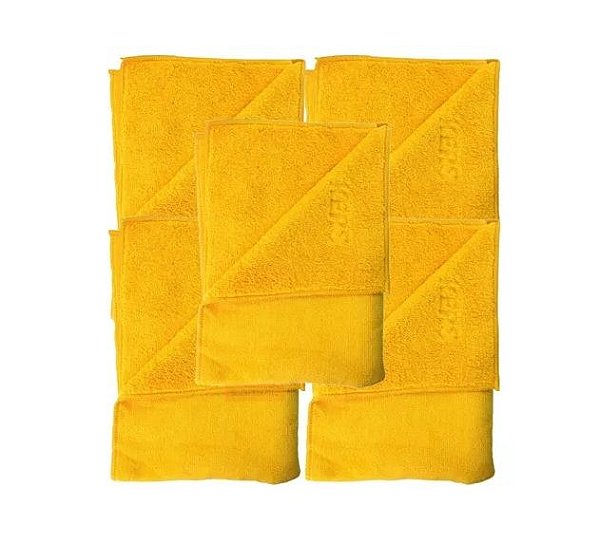 8 Flanelas De Microfibra Dual Loop 360gsm 40x60cm Kers