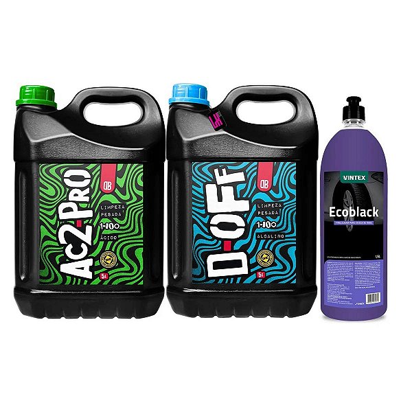Kit Lavagem Pesada Dub Boyz Ac2 Pro D Off + Ecoblack Vonixx