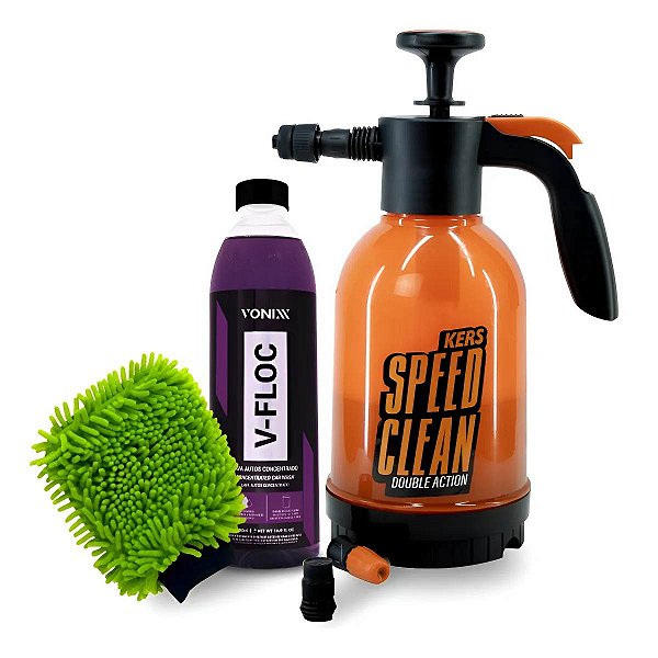 Kit Vfloc Vonixx + Pulverizador Foam Speed Clean Kers + Luva