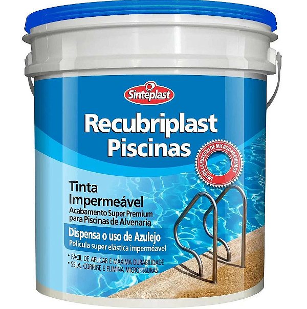 Tinta P/ Piscinas Alvenaria Azul Piscina 3,6l - Sinteplast 84416064