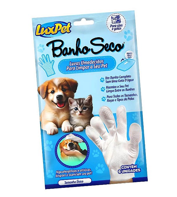 Banho A Seco Luxpet - Luva De Higiene Luxpet