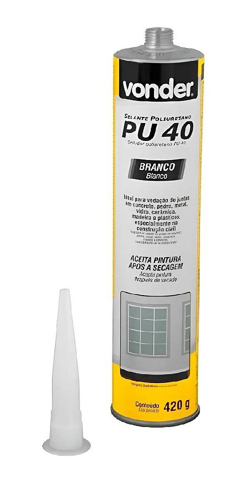 Selante Poliuretano Pu40 Branco 420g  Vonder - 1647420240