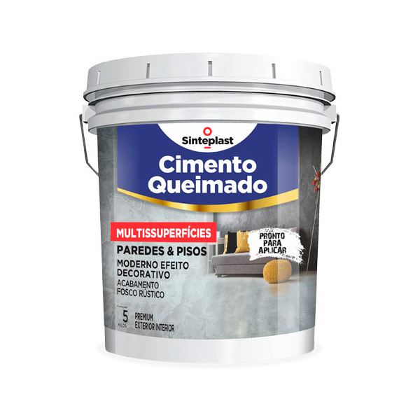 Sinteplast Cimento Queimado Multissuperficies Chocolate - Balde 5 Kg