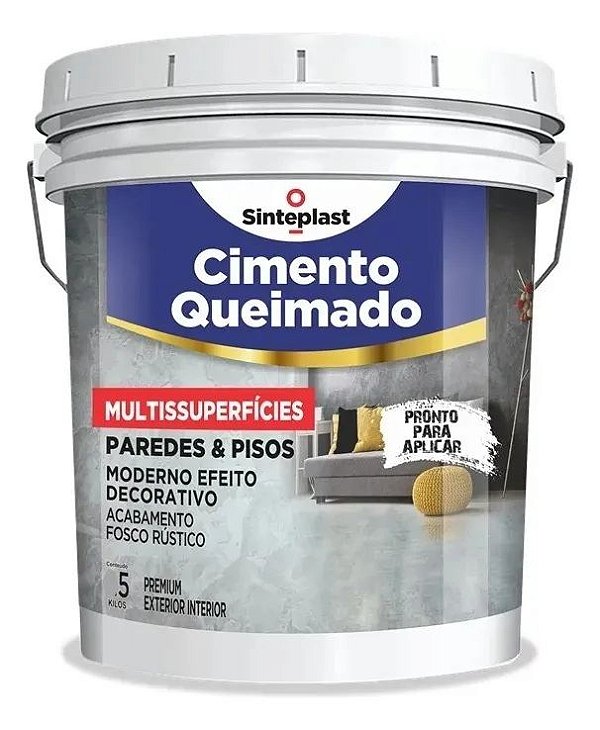 Sinteplast Cimento Queimado Multissuperficies Elefante - Balde 5 Kg