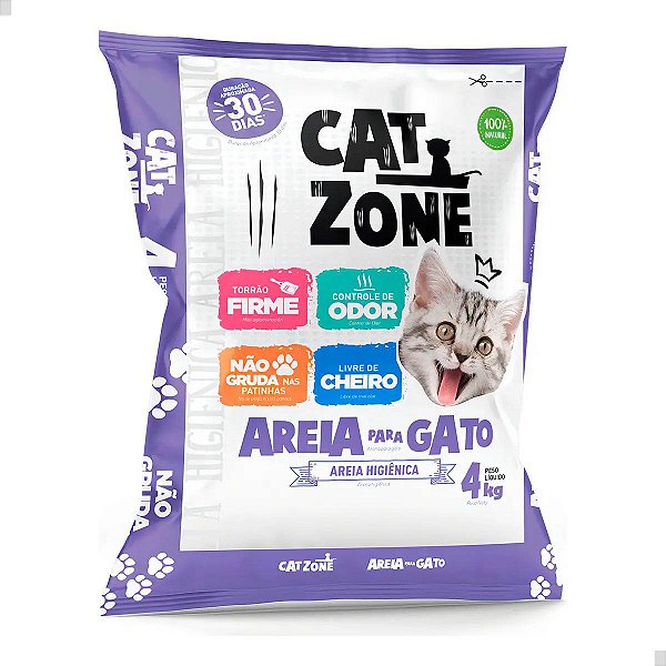 Areia Para Gato Cat Zone 4 Kg