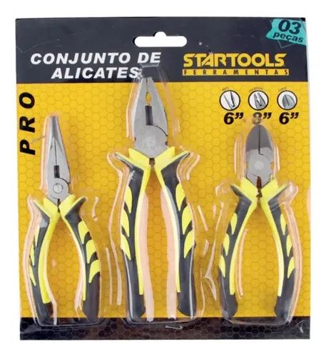 Jogo Alicates Startools Com 3 Pecas