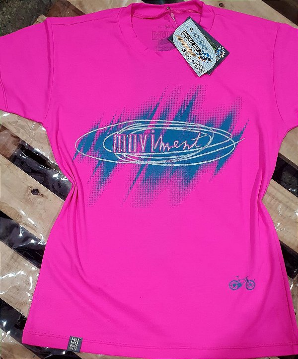 BABY LOOK DRY FIT MOVIMENT ROSA FLUOR