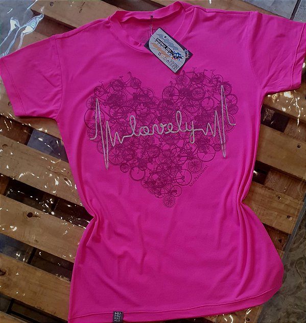 BABY LOOK DRY FIT LOVEVY ROSA FLUOR