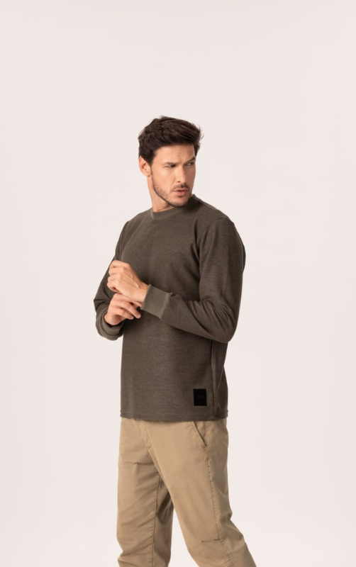 Casaco Blusão Masculino em Linho Verde Militar Stoff 3445