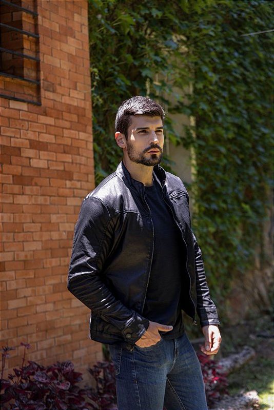 Jaqueta Masculina Trich Jeans Preto Resinado