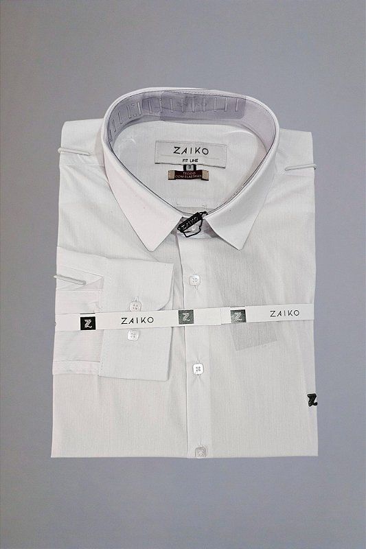 Camisa Social Masculina Fit Zaiko Viena Branco