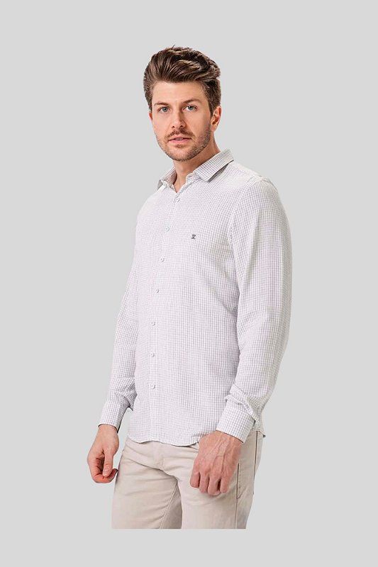 Camisa Social Masculina Slim Zaiko Vichy Xadrez