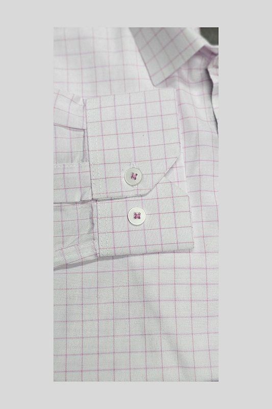 Camisa Social Masculina Slim Zuggy Xadrez Rosa