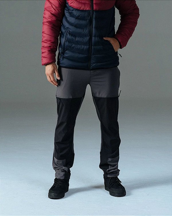 Calça Masculina Hiker Galapagos preto com cinza