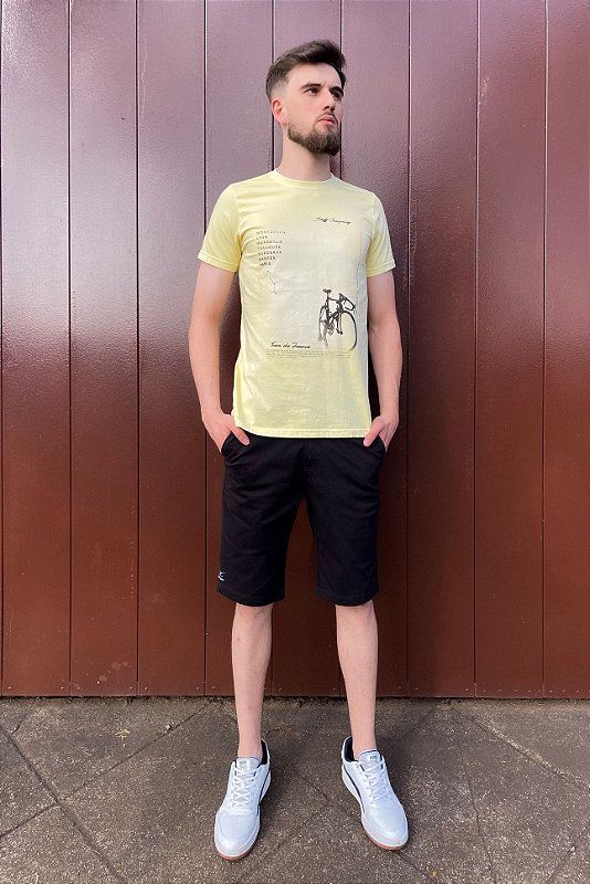 Bermuda Masculina Alfaiataria Preto 039 Trich