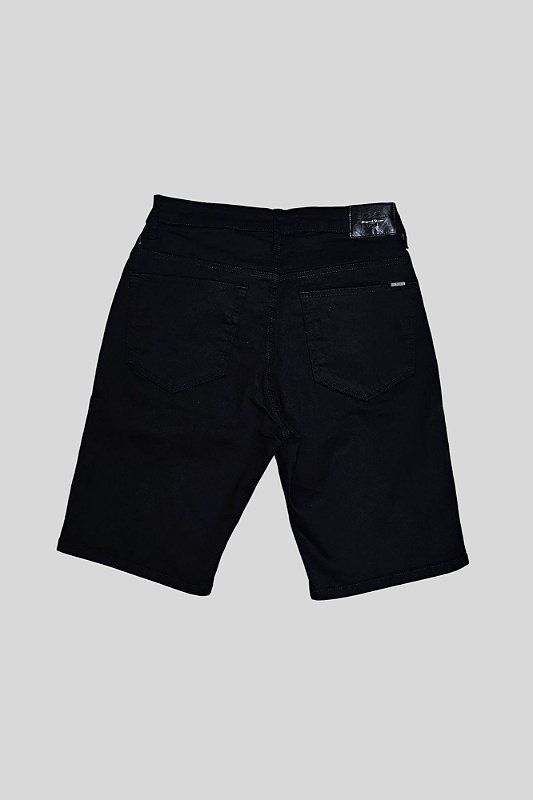 Bermuda Masculina Jeans Trich Classica Preto 021