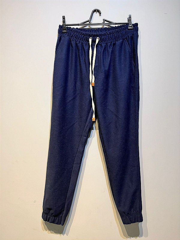 Calça Masculina Linho Moletom Stoff 3401 Azul