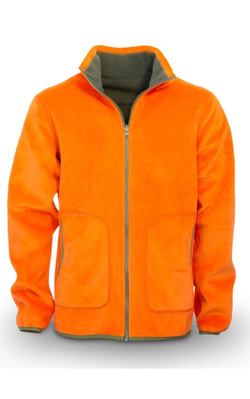 Jaqueta Fleece Kailash Dupla Face Verde/Laranja
