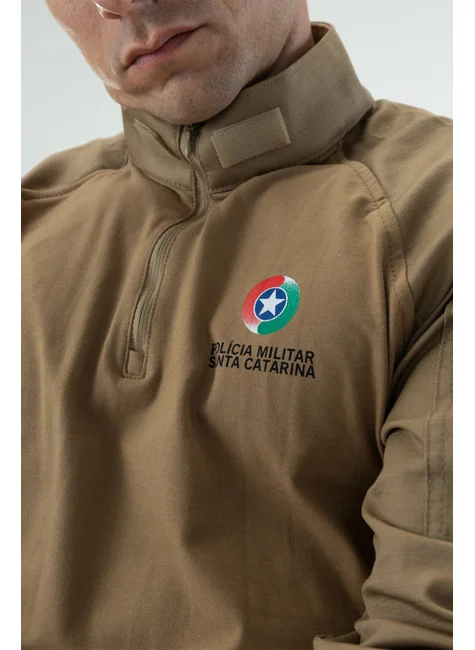 Combat Shirt OP Unissex PMSC Caqui 2 Bolsos