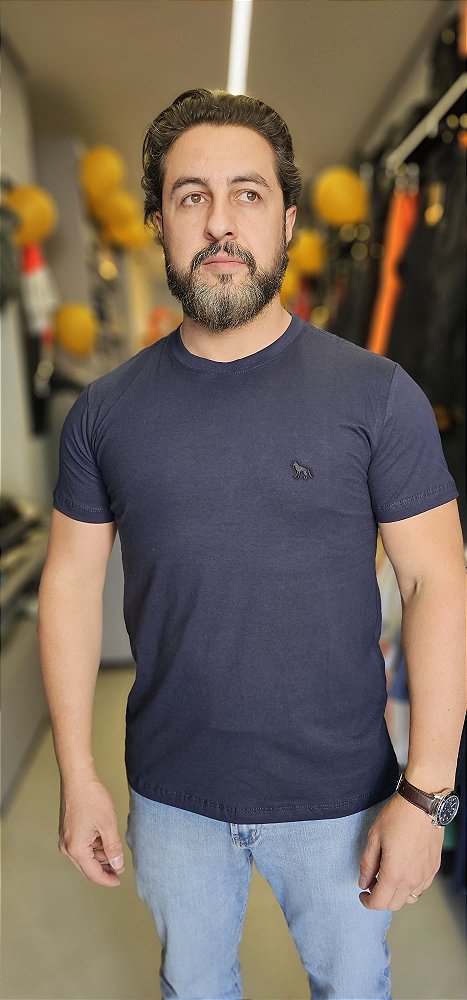 Camiseta Casual Acostamento Azul Marinho 2000