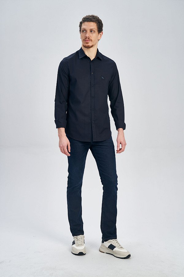 Camisa Social Acostamento ML Azul Marinho 1018