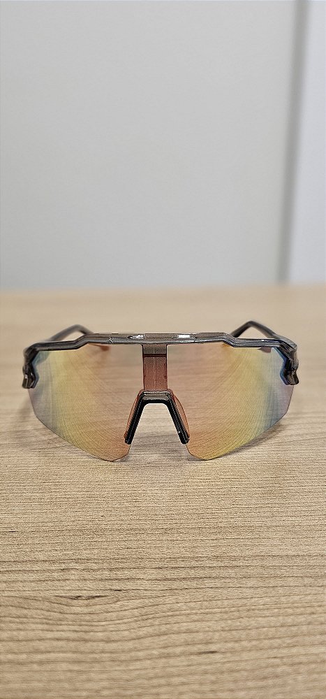Óculos Esportivo Cinza com Lente Colorida 5310