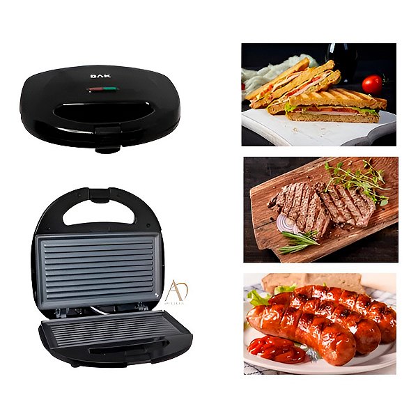 Sanduicheira Grill Multifuncional Chapa Dupla Antiaderente - Praticidade e Sabor no Dia a Dia