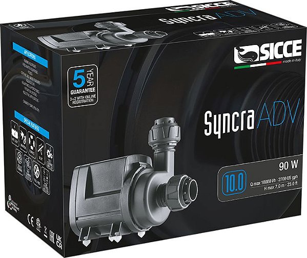 BOMBA SUBMERSA SYNCRA ADV 10.0 EXT/INT (10000L/H) 220V - SICCE