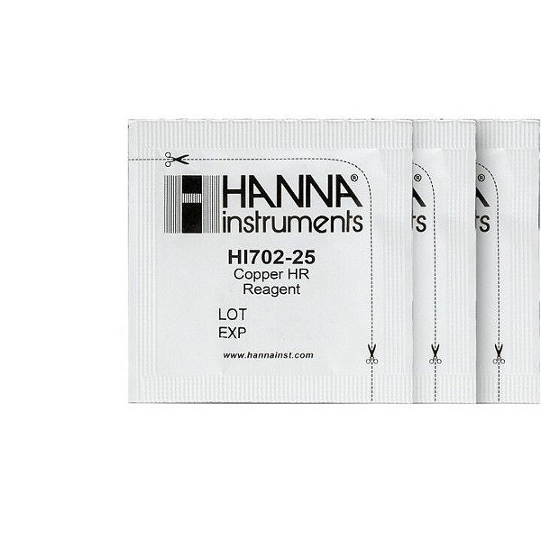 HI702-25 REAGENTES PARA CHECKER HC HI702 DE COBRE – FAIXA ALTA (25 TESTES) - HANNA