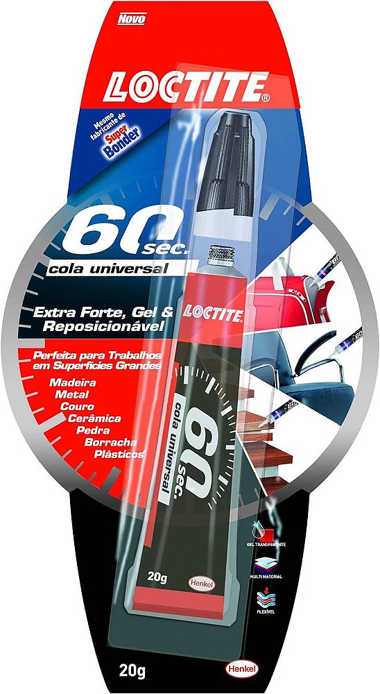 COLA INSTANTANEA UNIVERSAL 60 SEGUNDOS 20G - LOCTITE