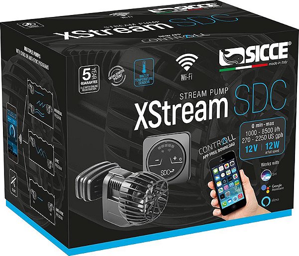 BOMBA DE CIRCULAÇÃO WAVE MAKER XSTREAM SDC 12V (1000 A 8500L/H) 110/220V - SICCE