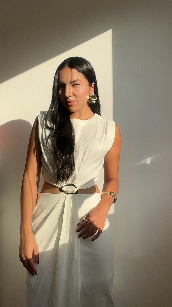 Vestido fivela orgânica