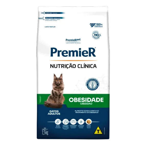 Ração Premier Nutrição Clínica Obesidade para Gatos 1,5 Kg