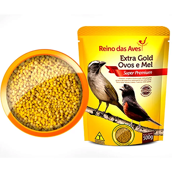 Reino Das Aves Extra Gold Ovos e Mel Super Premium 500 G