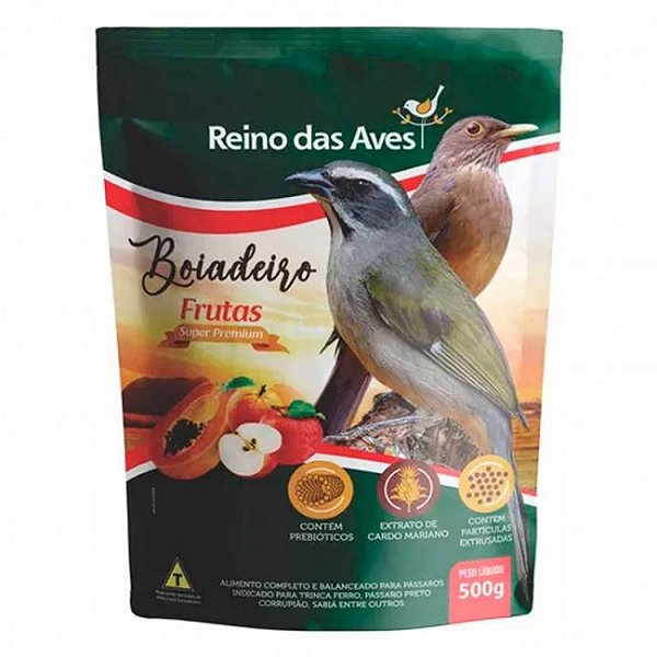 Reino Das Aves Boiadeiro Frutas Super Premium 500 G