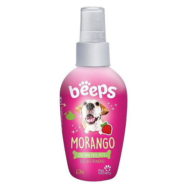 Beeps Morango Colônia Para Pets 60 ml