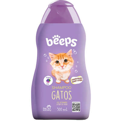 Shampoo Beeps Gatos Uva 500 ml