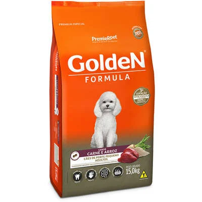 Ração Golden Fórmula Cães Adultos Pequeno Porte Sabor Carne e Arroz