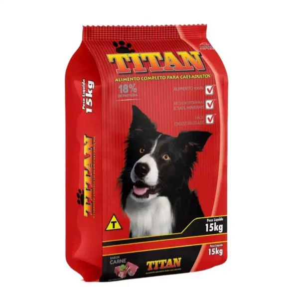 Ração Titan para Cães Adultos Sabor Carne 15 Kg