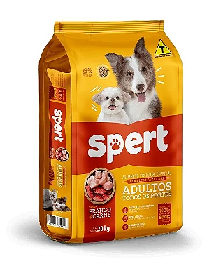 Ração Spert Premium Cães Adultos Todos os Portes Frango e Carne