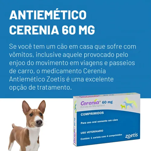 Cerenia Zoetis 60 mg - 1 comprimido