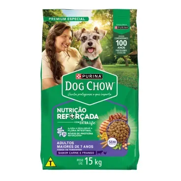 Ração Dog Chow Extra Life Cães Sênior 7+ Todos os Tamanhos - Longevidade